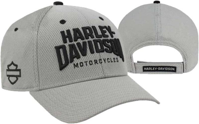 Harley-Davidson Men's Gray Embroidered Adjustable Baseball Cap