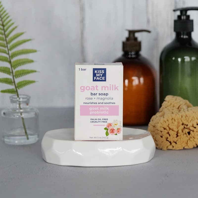 Probiotic Goat Milk Soap Bar - Rose & Magnolia, Cruelty-Free