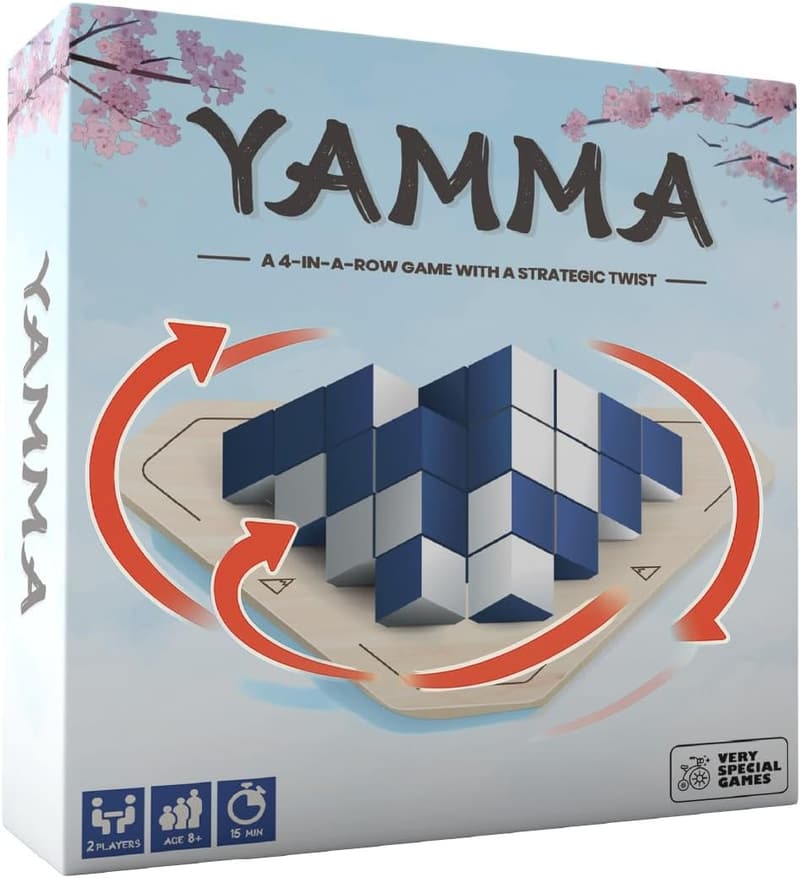 Wooden 4-in-a-Row Game for Families and Teens, Ages 12+