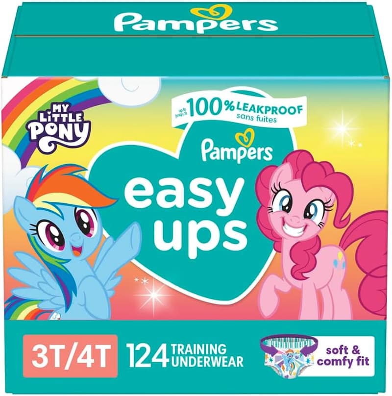 My Little Pony Easy Ups Training Pants - Size 3T-4T, 124 Count