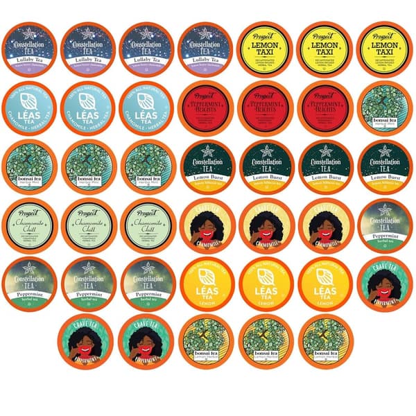 Herbal Tea Pods Variety Sampler for Keurig - 40 Count
