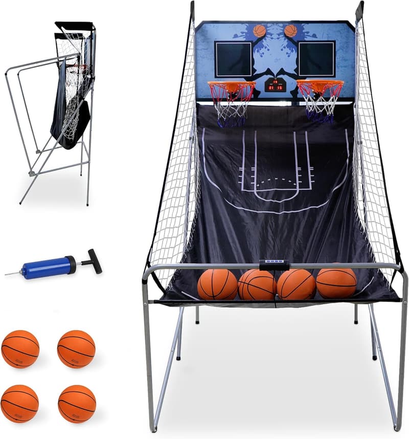 Indoor Basketball Arcade Game for 2 Players with LED Scoring
