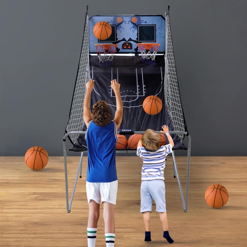 Indoor Basketball Arcade Game for 2 Players with LED Scoring