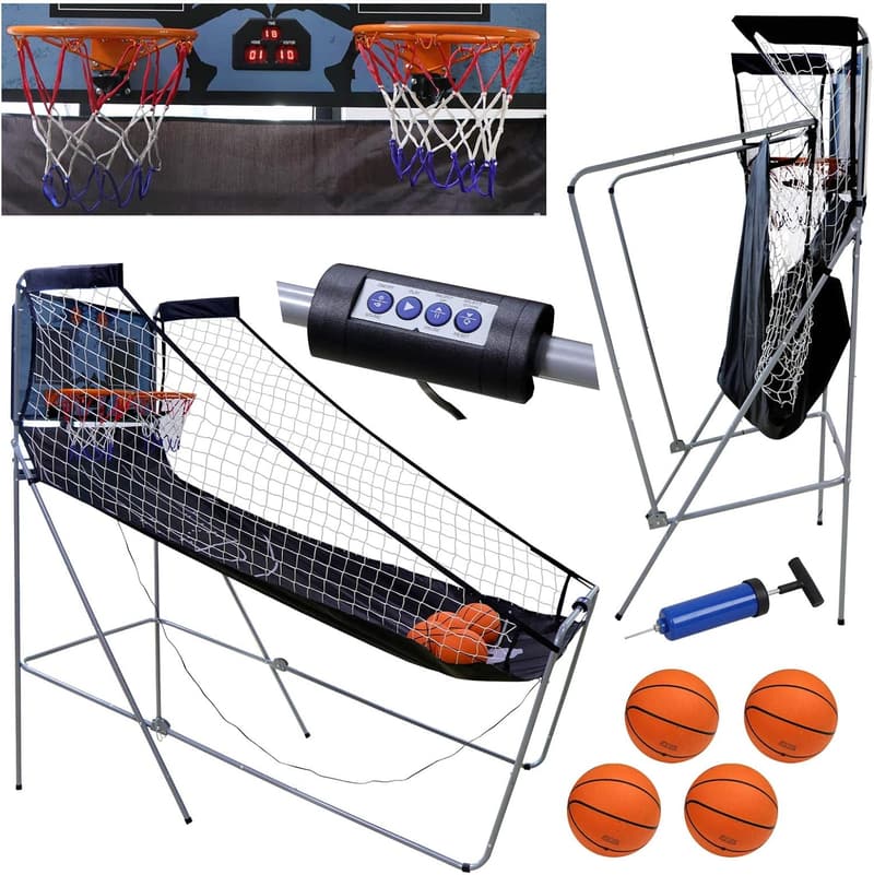 Indoor Basketball Arcade Game for 2 Players with LED Scoring