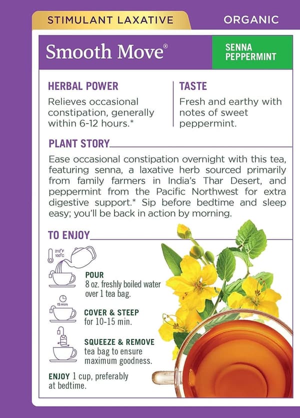 Organic Peppermint Laxative Tea - 16 Bags