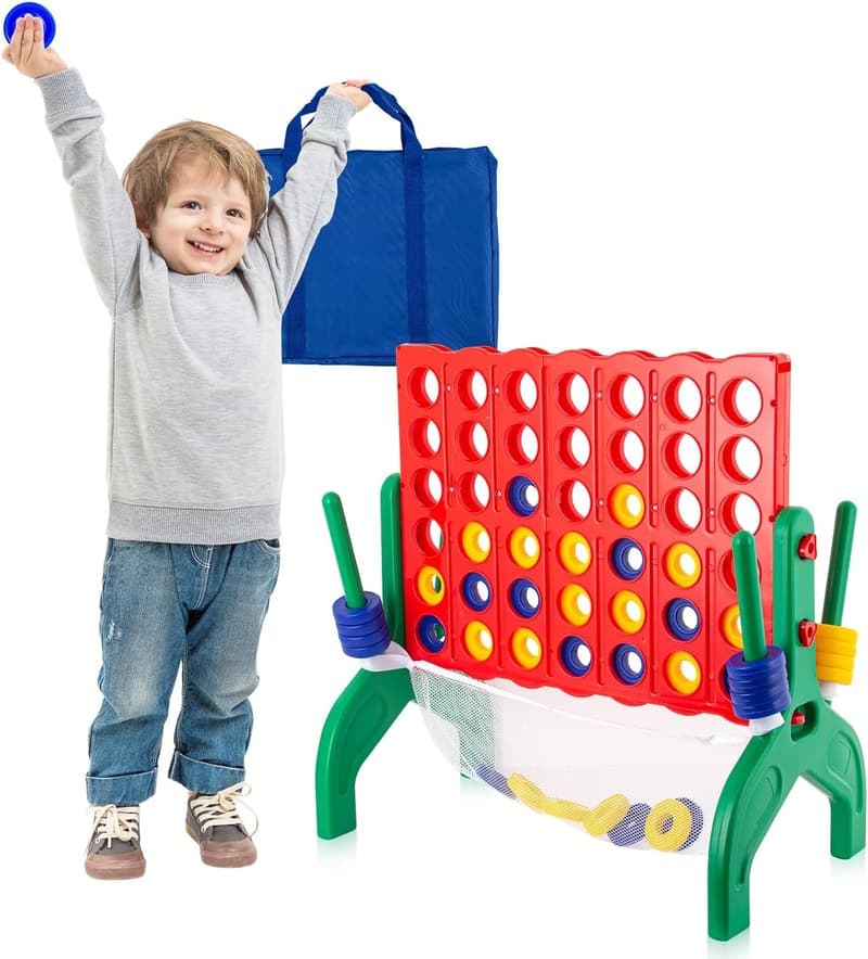 Giant 4-in-a-Row Connect Game Set for Outdoor Family Fun