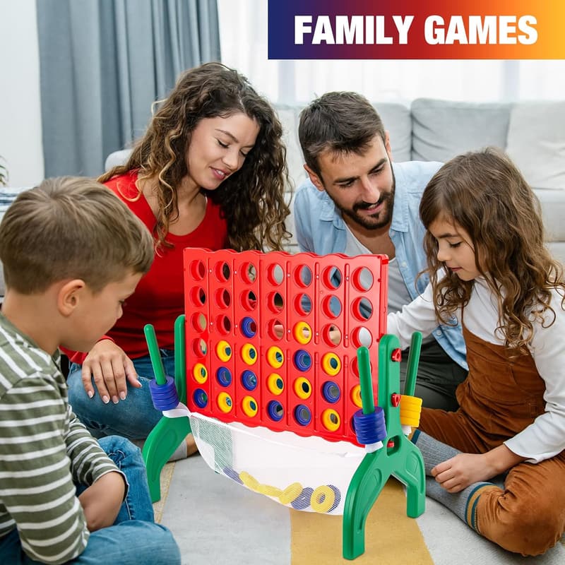 Giant 4-in-a-Row Connect Game Set for Outdoor Family Fun
