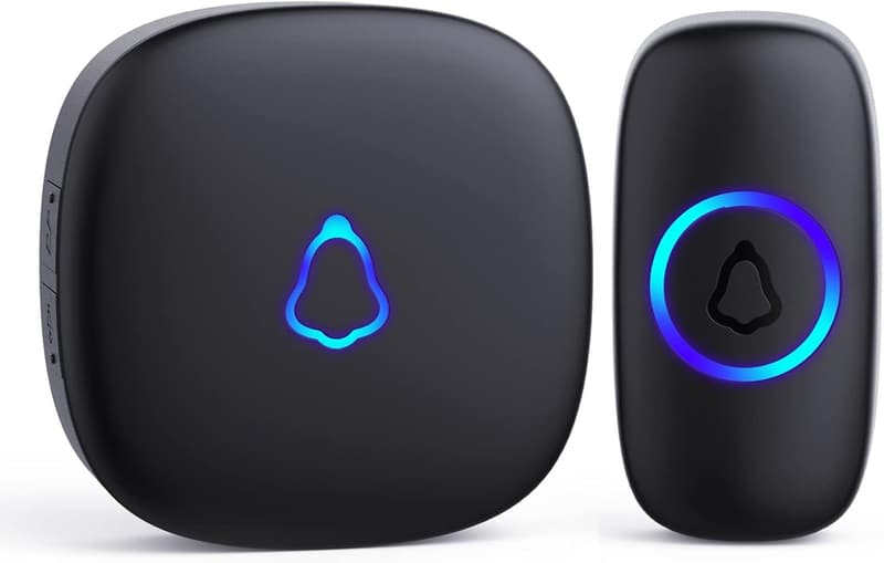 Wireless Doorbell with 58 Chimes & Colorful LED, 1000ft Range