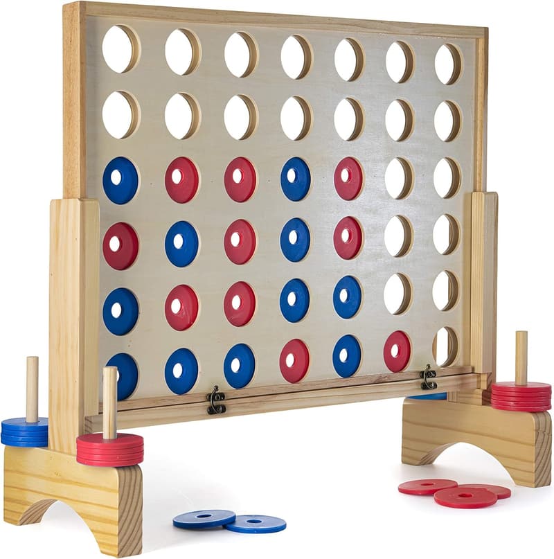 Giant 4 in a Row Game with Travel Bag - Perfect for Parties and Family Fun