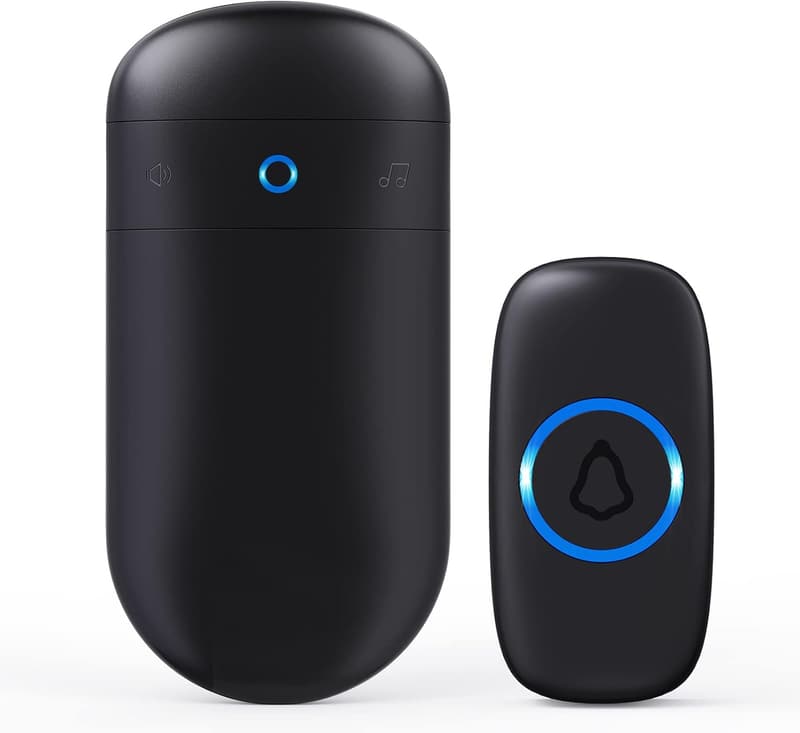 Wireless Waterproof Doorbell with 52 Chimes & Flash Light