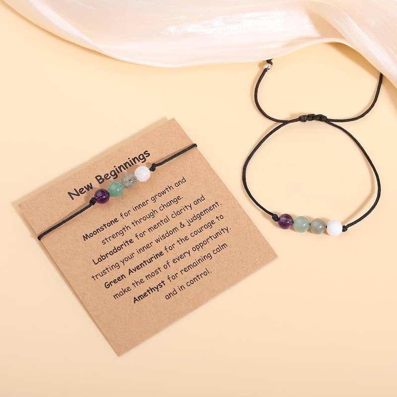 Empath Protection Bracelet with Natural Healing Crystals