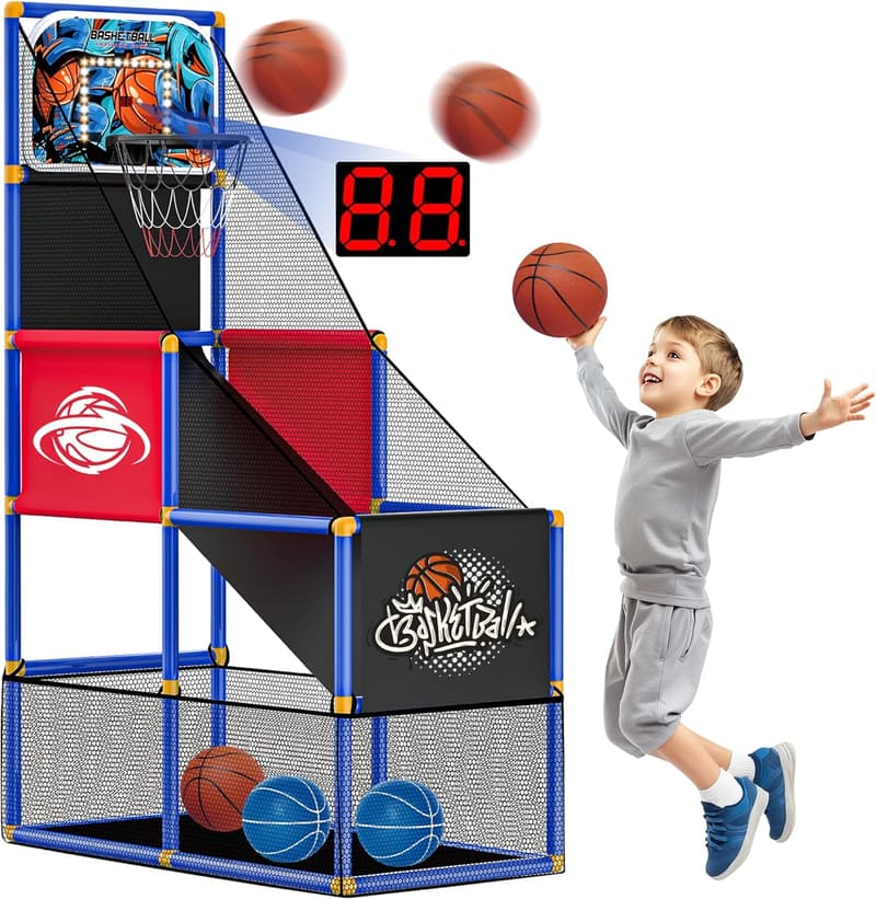 Kids Indoor/Outdoor Basketball Hoop Game for Ages 3-8