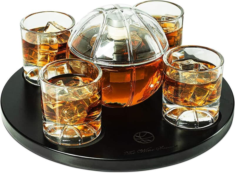 Basketball Decanter Set - Unique Barware for Sports Fans