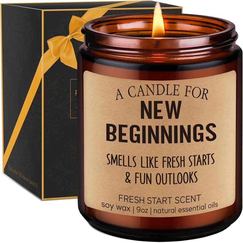 Fresh Start Candle - Unique Gift for New Beginnings