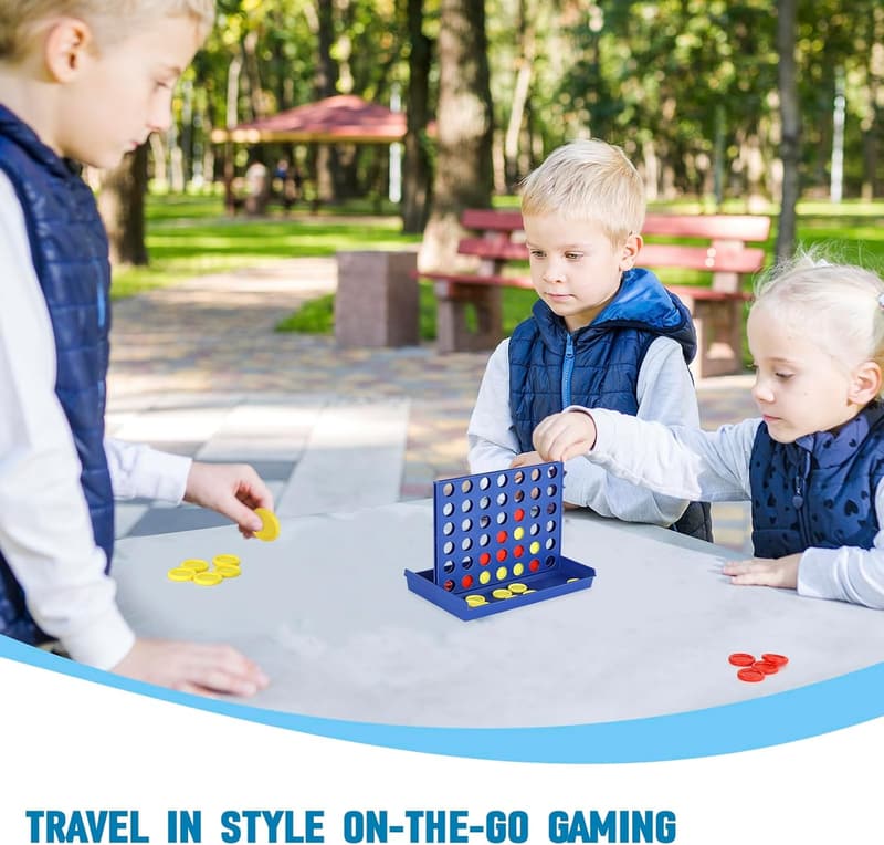 Travel Mini 4 in a Row Connect Board Game - 7x4.8 Inch