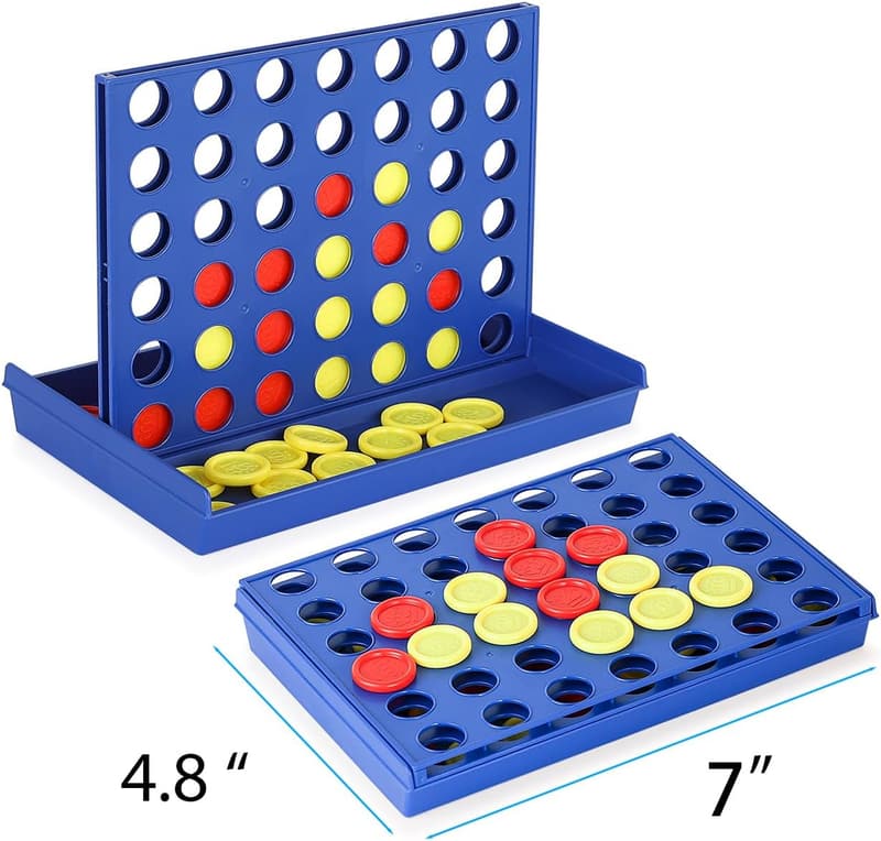 Travel Mini 4 in a Row Connect Board Game - 7x4.8 Inch
