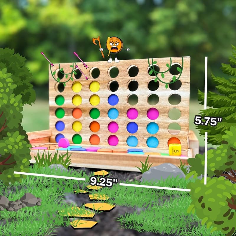Connect War - Handcrafted 4 in a Row Game for 2-6 Players