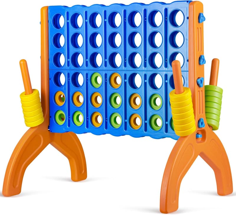 Giant 4-in-A-Row Game Set for Indoor & Outdoor Family Fun