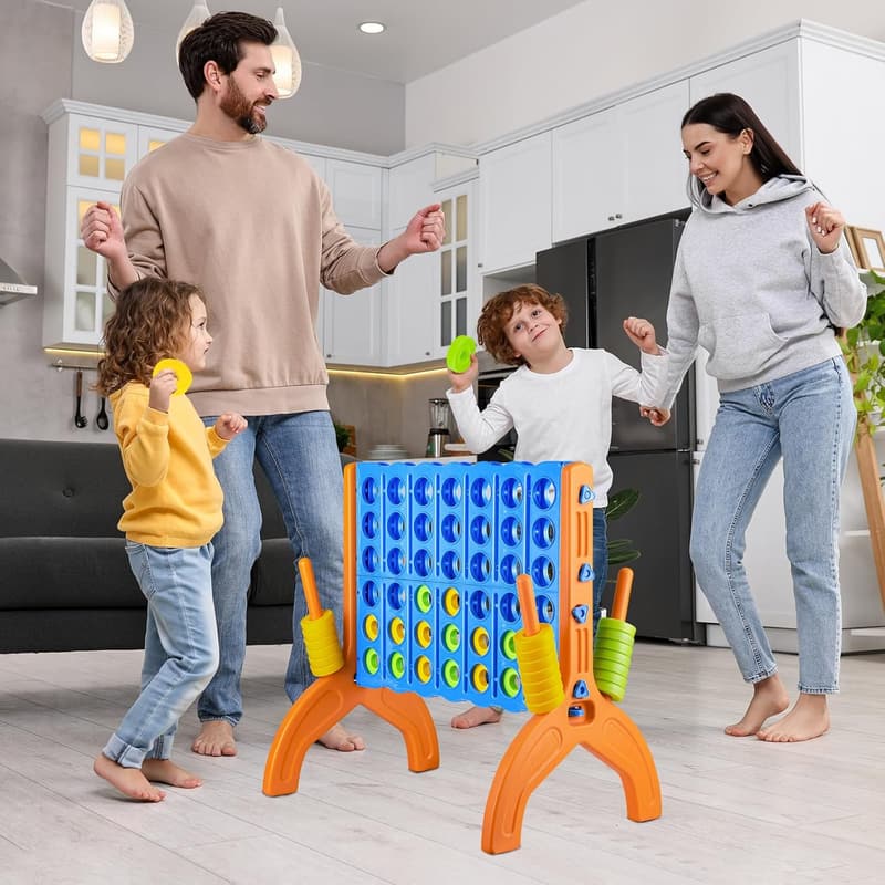 Giant 4-in-A-Row Game Set for Indoor & Outdoor Family Fun