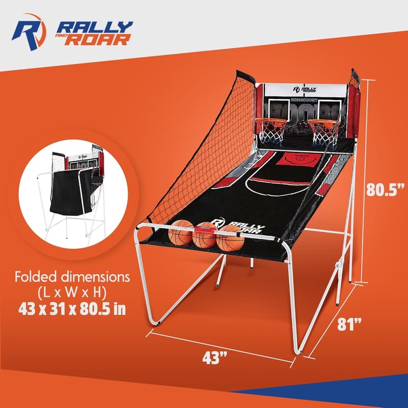 Indoor Basketball Arcade Game for 2 Players with Scoreboard