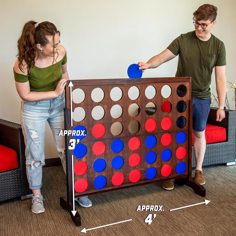 Giant 4 in a Row Game with Carry Case - Portable Fun