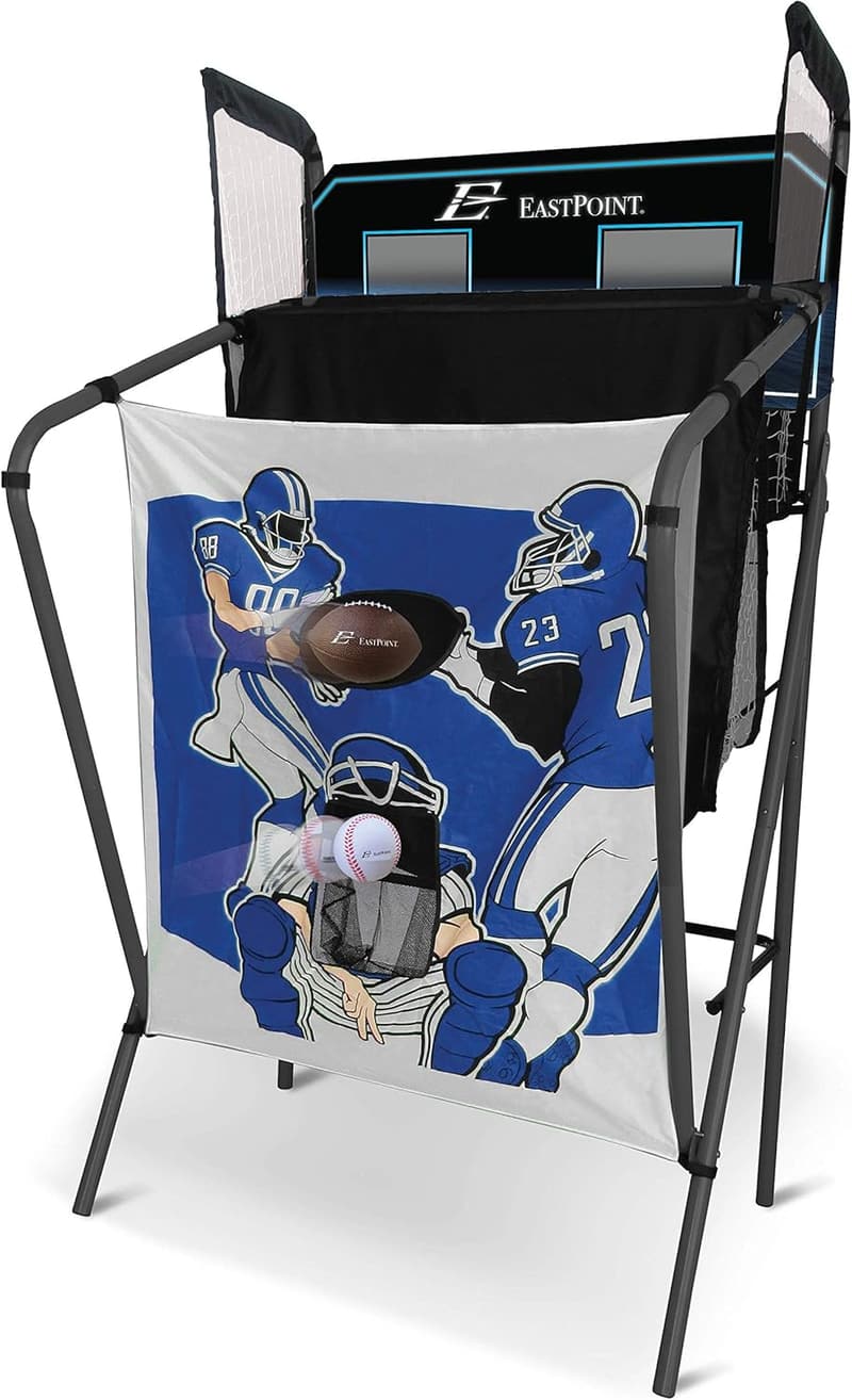 3-in-1 Indoor Basketball, Football & Baseball Game Center