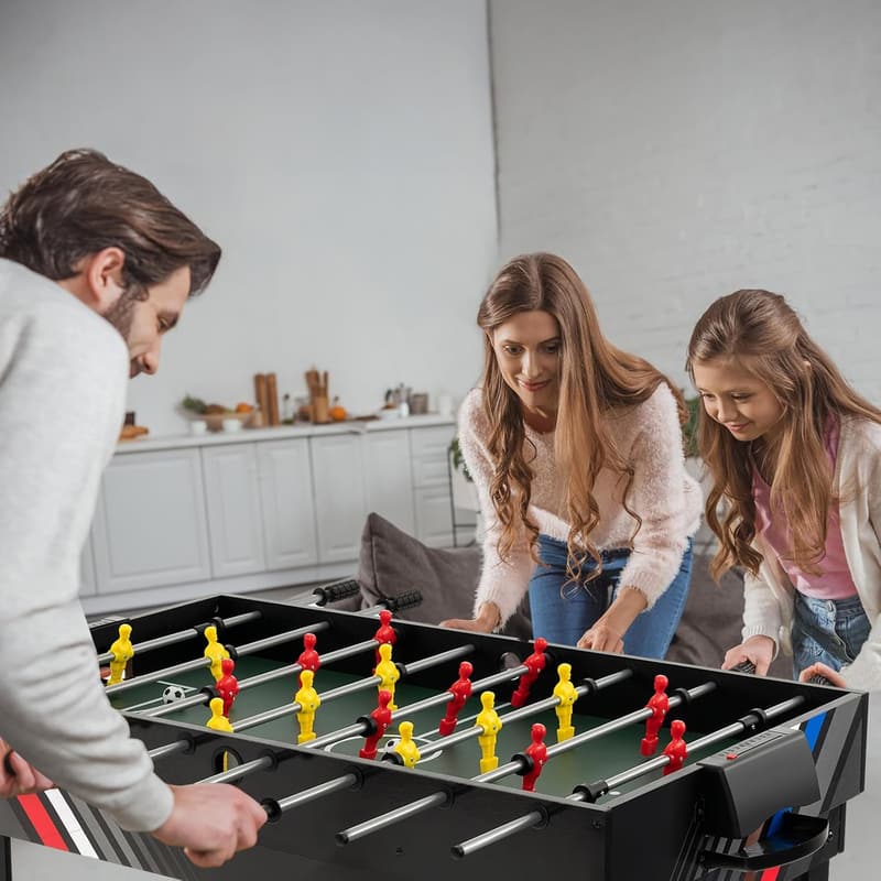 4-in-1 Game Table for Family: Foosball, Pool, Air Hockey, Table Tennis