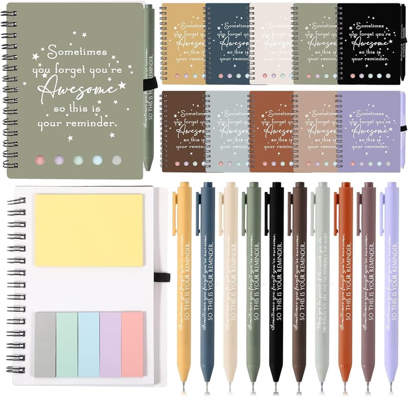 Employee Appreciation Gift Set: Inspirational Notebook & Bamboo Pen