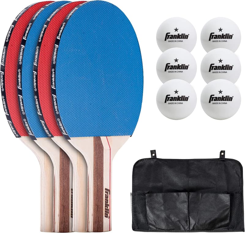 Ping Pong Paddle Set with Balls - 2 & 4 Player Starter Kit