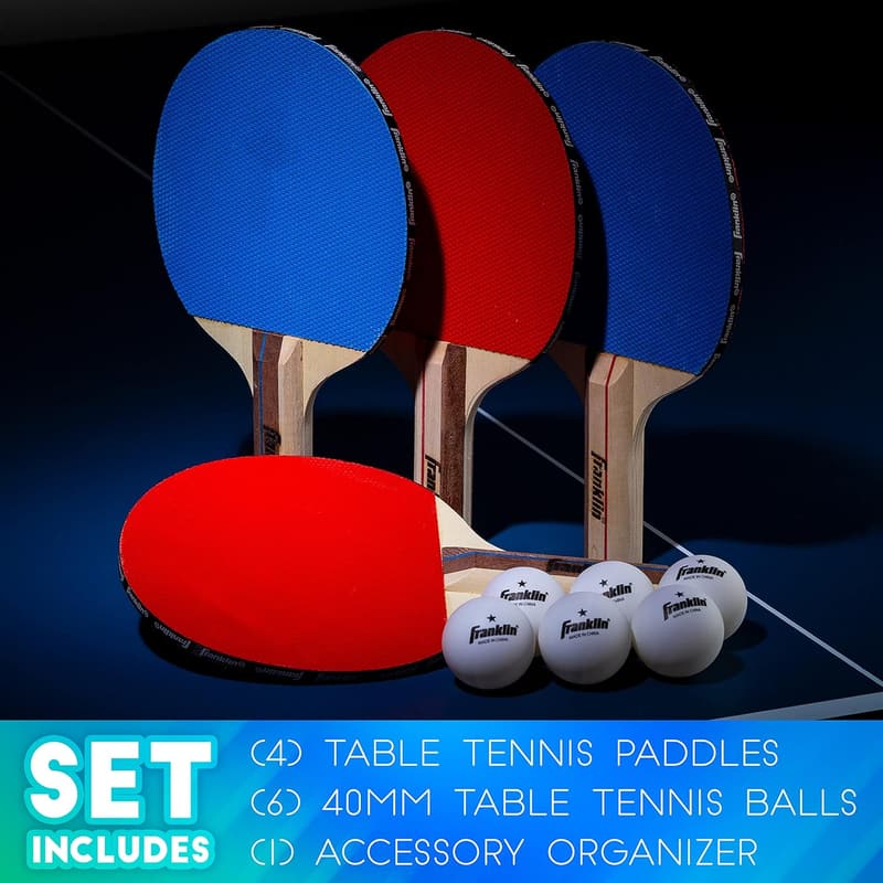Ping Pong Paddle Set with Balls - 2 & 4 Player Starter Kit