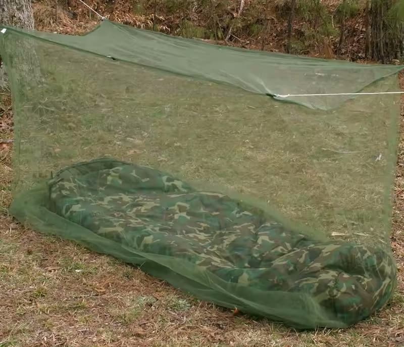 Military Green Portable Tactical Mosquito Net for Camping