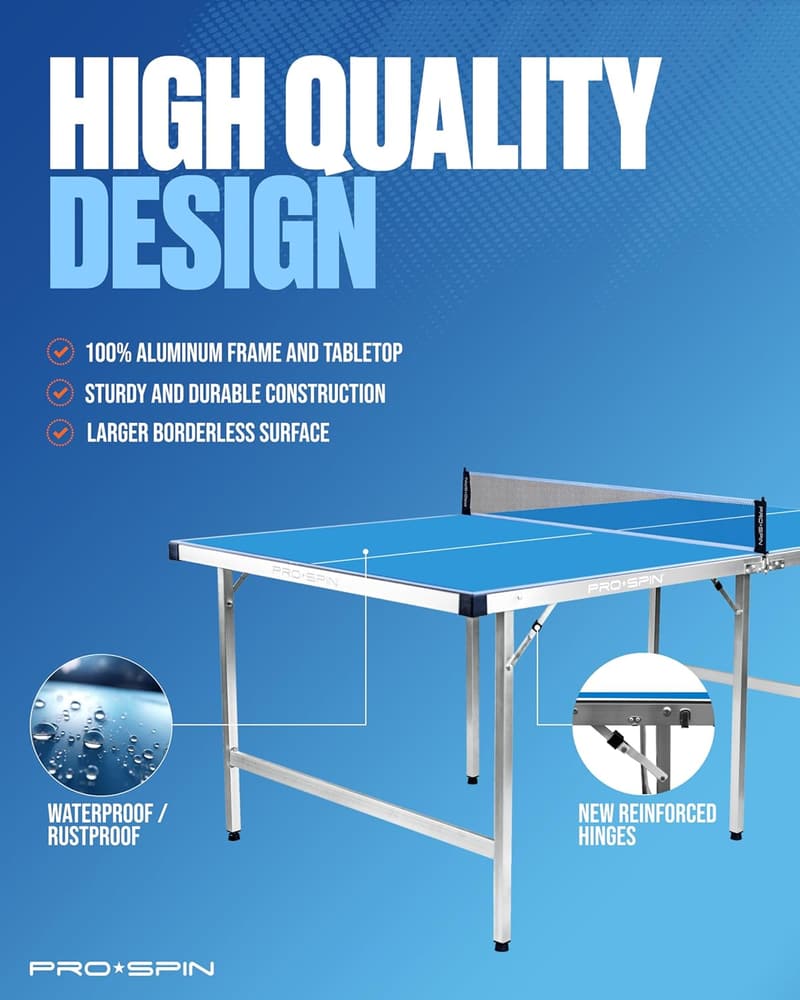 Compact Portable Ping Pong Table Set - Indoor/Outdoor Use