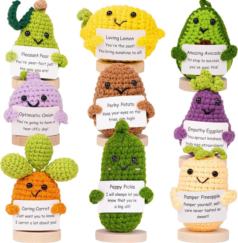 Positive Crochet Animals – Mini Veggie Plush for Teachers