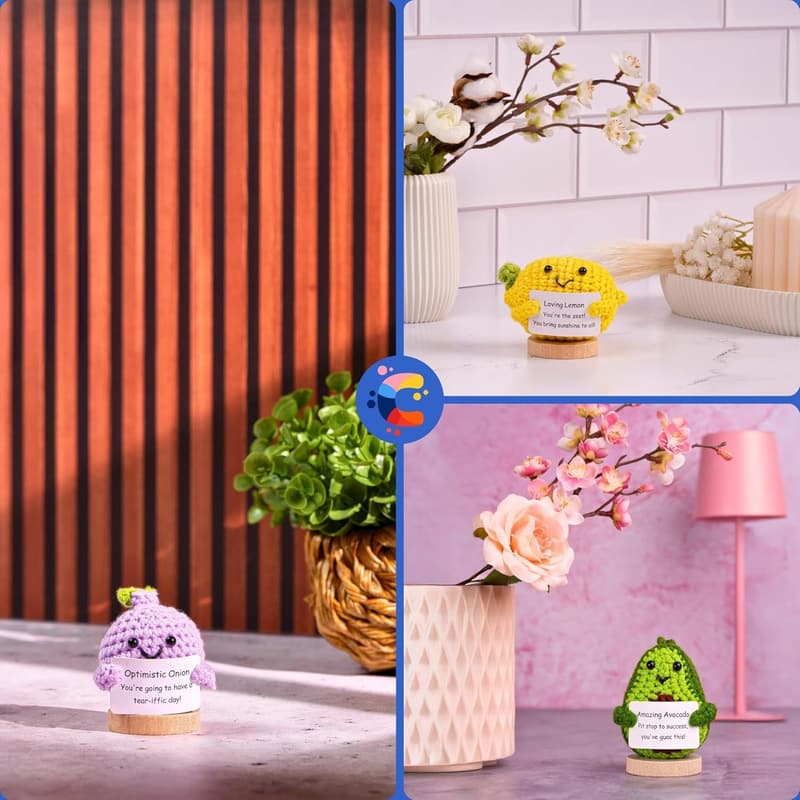 Positive Crochet Animals – Mini Veggie Plush for Teachers