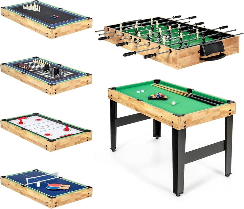 10-in-1 Combo Game Table for Family Game Rooms