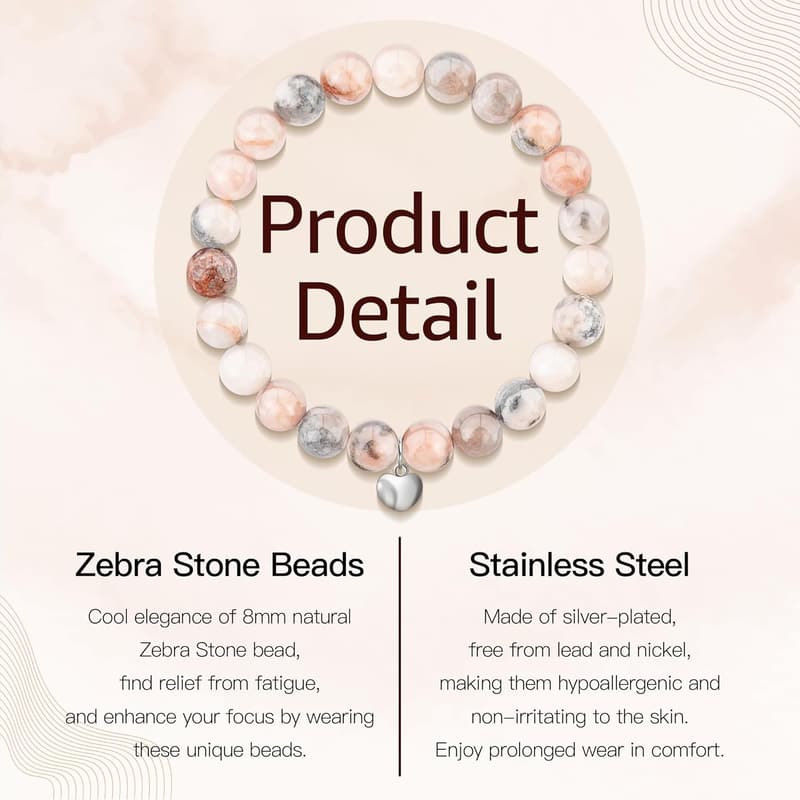 Teacher Appreciation Natural Stone Bracelet for Women