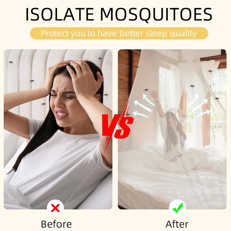 Rectangular Mosquito Net Canopy for Camping & Home, 75
