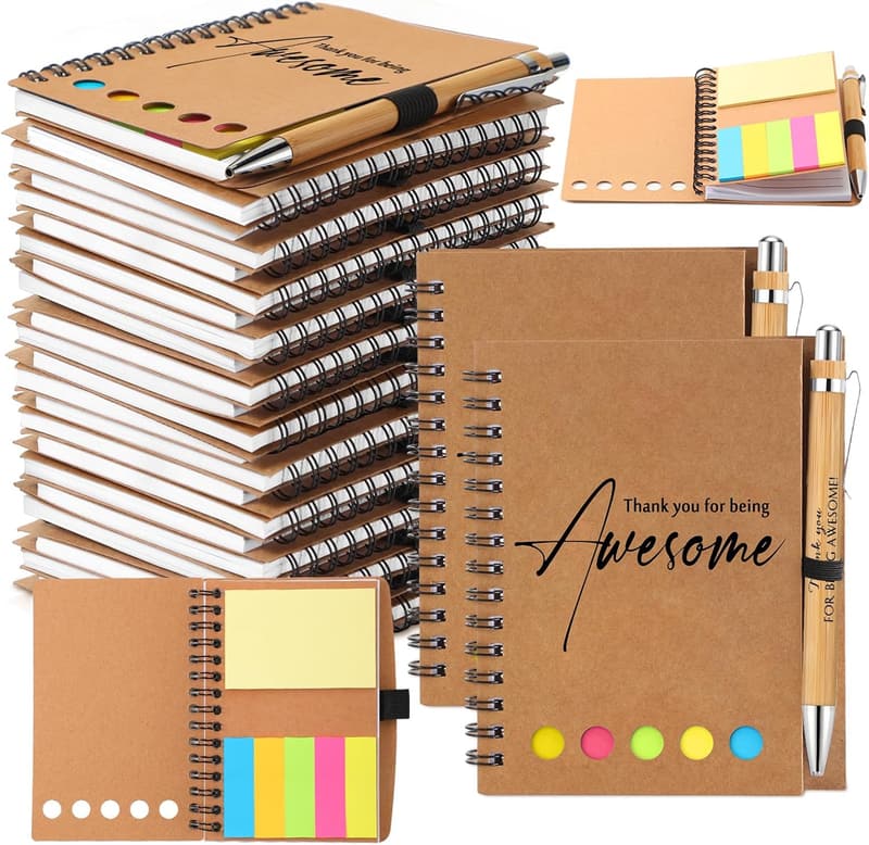 End of Year Teacher Appreciation Notebook Set with Pen & Sticky Notes