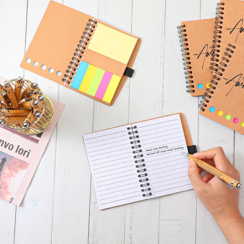 End of Year Teacher Appreciation Notebook Set with Pen & Sticky Notes
