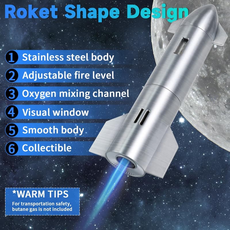 Adjustable Flame Butane Torch Lighter for Father's Day Gifts