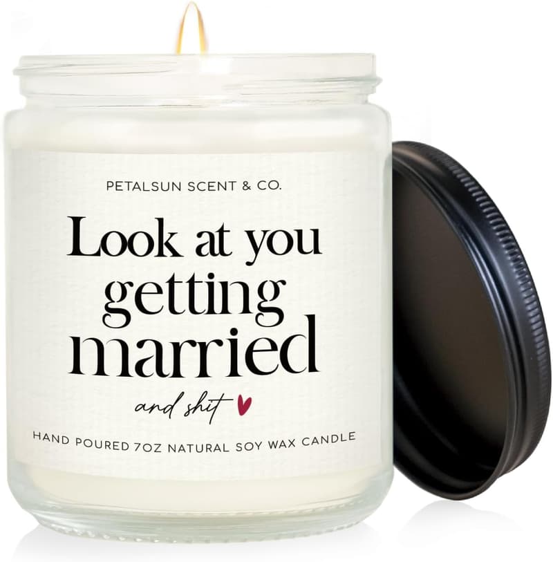 Bride Gifts: 7oz Handmade Lavender Soy Wax Candle