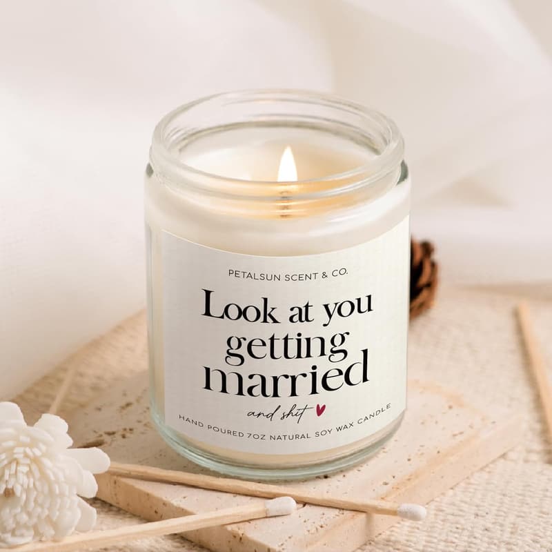 Bride Gifts: 7oz Handmade Lavender Soy Wax Candle