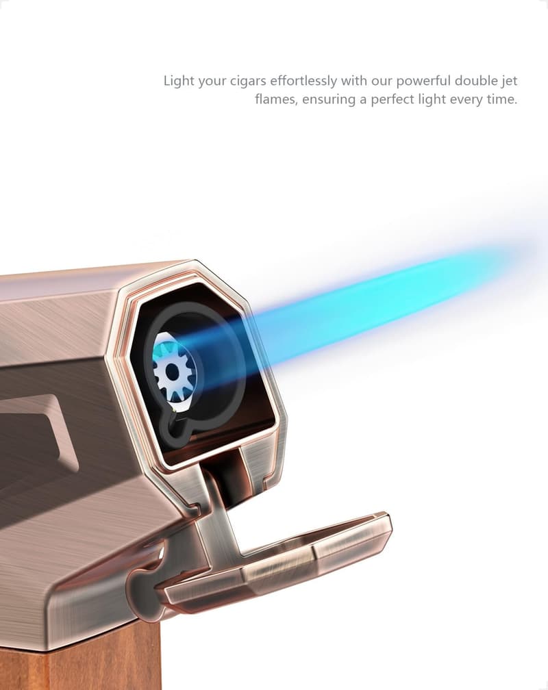 Butane Torch Lighter with V Cutter for Men