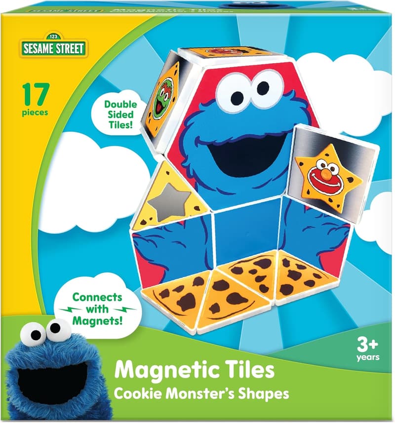 Sesame Street Cookie Monster Magnetic Shapes Playset - 17 Pieces