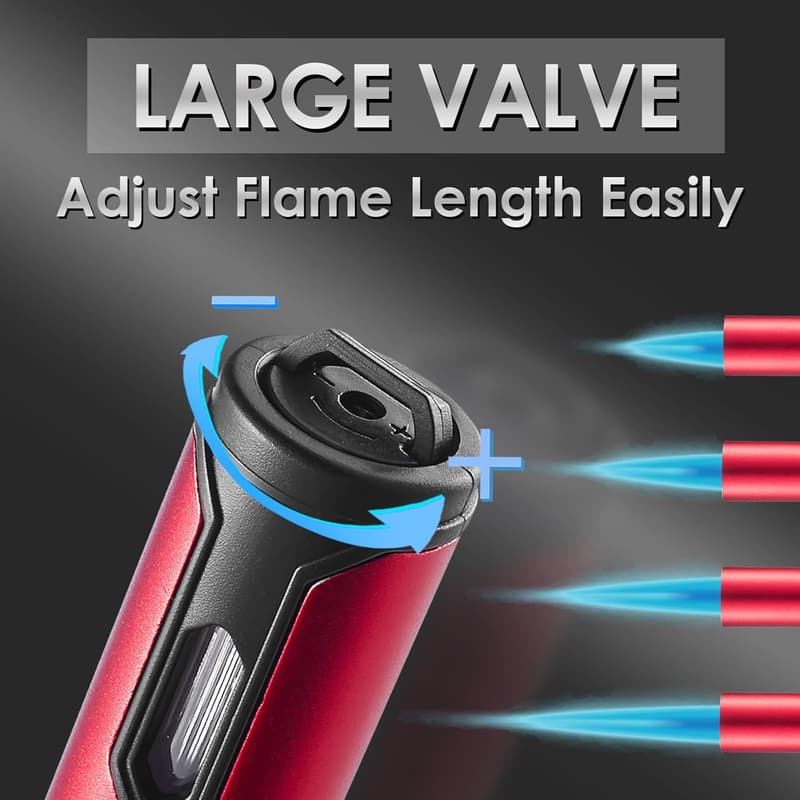 Adjustable Butane Torch Lighter - 5 Pack for BBQ & Camping