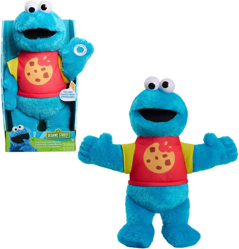Cookie Monster 13-Inch Plush Toy - Eco-Friendly for Kids