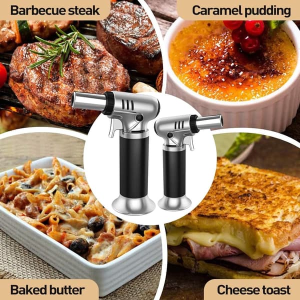 Butane Kitchen Torch with Fuel Gauge & Lock - Ideal for Cooking