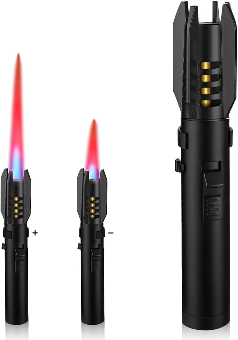Adjustable Windproof Butane Torch Lighter for Candles & BBQ