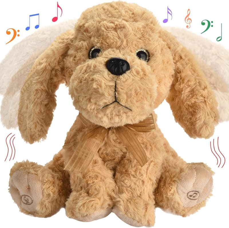 Interactive Singing Plush Dog Toy for Toddlers 3-6 - Records & Moves