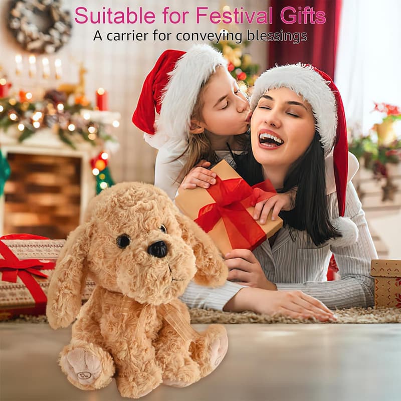 Interactive Singing Plush Dog Toy for Toddlers 3-6 - Records & Moves